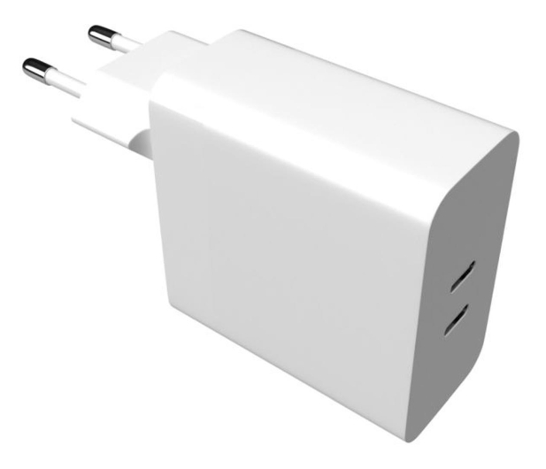 FIXED Ładowarka Sieciowa Mains Charger 2xUSB-C PD 65W biały FIXC65-2C-WH - 1249158 - zdjęcie 3